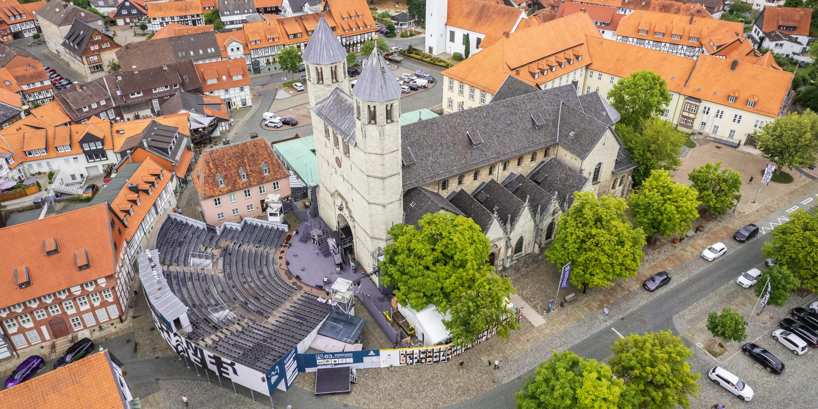 Luftaufnahme Bad Gandersheim Stiftskirche